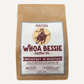 Whoa Bessie Coffee Co. packaging with a label on a white background